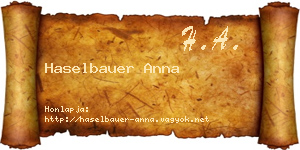 Haselbauer Anna névjegykártya