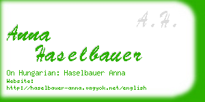 anna haselbauer business card